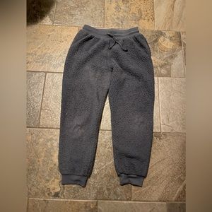Fuzzy dark gray jogger sweatpants size large